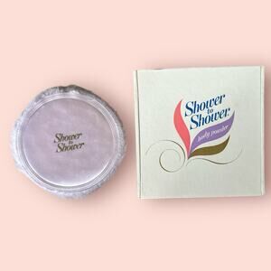 Vtg Johnson & Johnson Shower to Shower Body Powder Puff Prop 80s New Old Stock